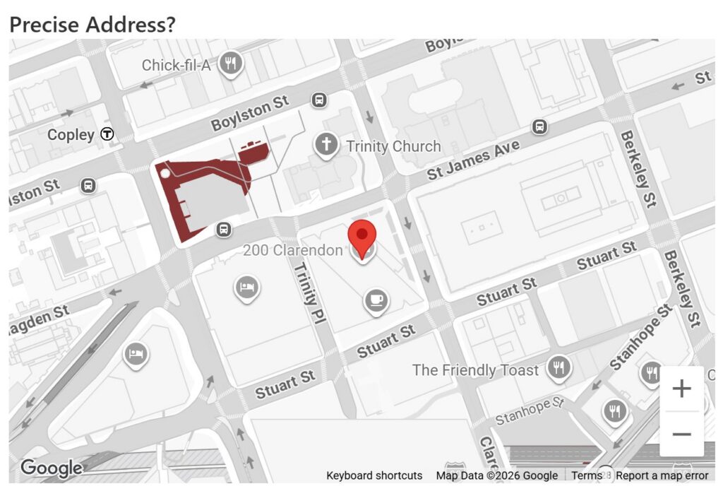 The same checkout map styled with a Google Map ID: grey streets and brand-coloured parks